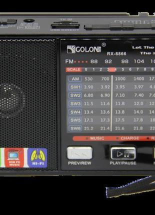 Радиоприемник golon rx-8866 usb, micro sd, fm, am, sw(новая модель)