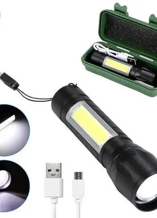 Ліхтар ручний акумуляторний потужний світлодіодний, тактичні ліхтарі usb ліхтарик bl-511