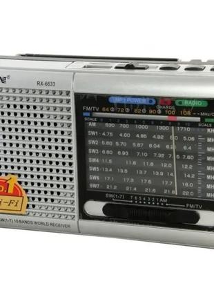 Радіо golon rx-6633/6622 | портативний радіоприймач | радіо sd/usb на акумуляторі