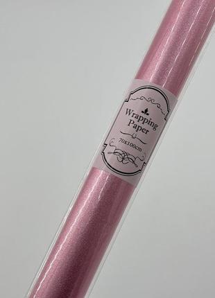Подарочная бумага. цвет розовый 70х100см.3 фото