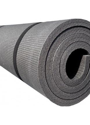 Великий широкий каремат килимок, двошаровий, сірий, нато 2000/750/12 мм