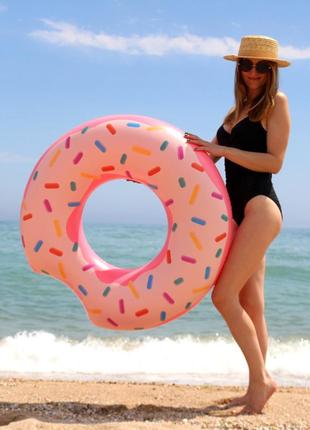 Надувний круг intex пончик (donut) 56265np. дуже добре підходить для відпочинку на морі, в басейні