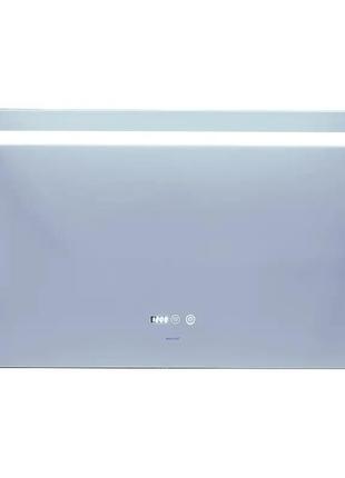 Дзеркало для ванної кімнати mx (міксус) strong mr05-100x60 (годинник, led-підсвітка, антизапотівання)