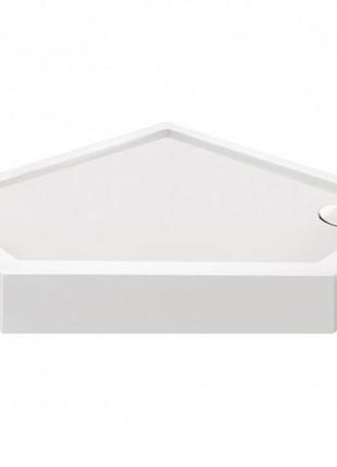 Поддон для душевой кабины q-tap diamond diamond309912 90x90x12см пятиугольный акриловый c сифоном бе