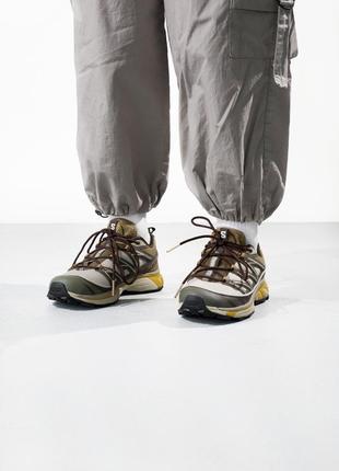 Salomon xt-6 brown/grey/yellow 404 фото