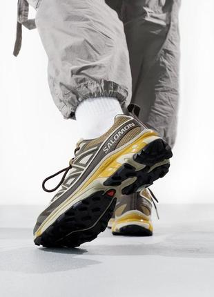 Salomon xt-6 brown/grey/yellow 402 фото