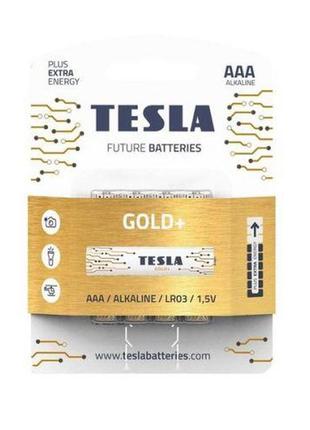 Батарейки tesla aaa gold + (lr03), 4 штуки
