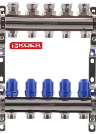 Колектор для теплої підлоги koer 7 контурів 1"/3/4" kr.1100 kr2633