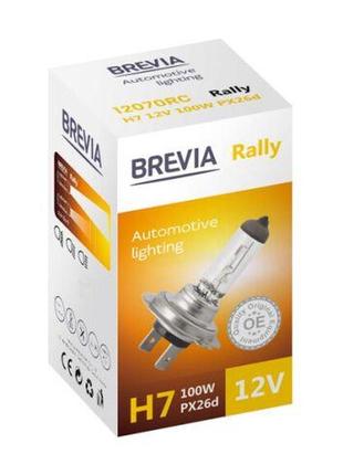 Галогенова лампа brevia h7 12v 100w px26d rally pc 12070rc