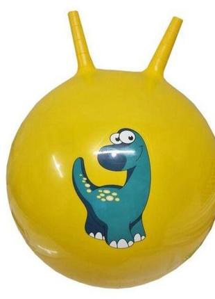 Мʼяч для фітнесу "динозаврики" 45 см (жовтий)