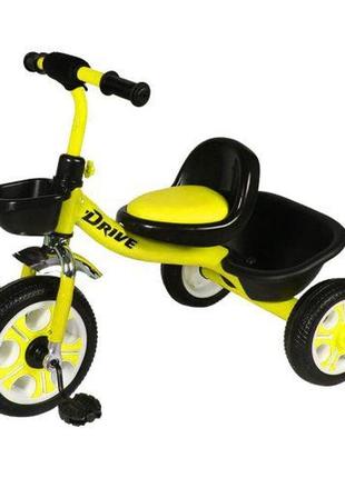 Велосипед триколісний "drive" жовтий
