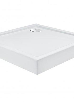 Піддон для душової кабіни q-tap tern tern308812c 80x80x12 см квадратний акриловий із сифоном білий