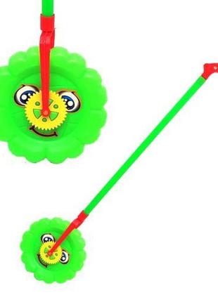 Каталка на паличці "квіточка", зелений