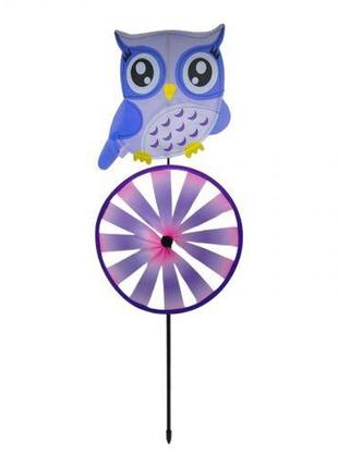 Вітрячок "сова", висота 75 см, фіолетова