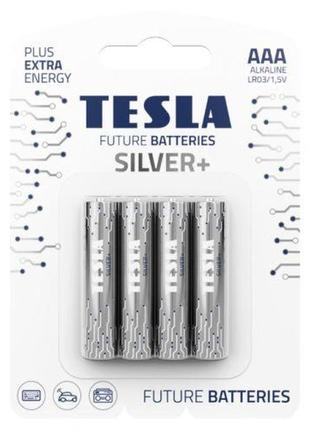 Первинні елементи та первинні батареї tesla batteries aaa silver + (lr03 / blister foil 4 шт.)