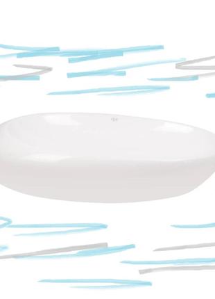 Раковина чаша накладная на столешницу в ванную 695мм x 435мм q-tap leo белый овальная