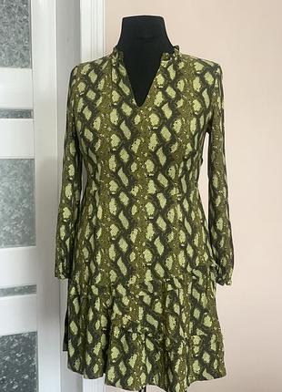 Плаття натуральне,в зміїний принт