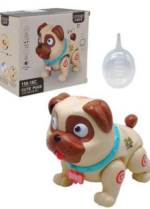 Іграшка інтерактивна "cute pugs: собака", музична (коричнева)