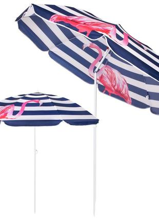 Пляжна парасолька springos 180 см із регульованою висотою та нахилом bu0019