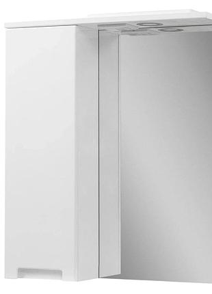 Шкаф с зеркалом для ванной комнаты "руна" белый 50/60/70, левая/правая
