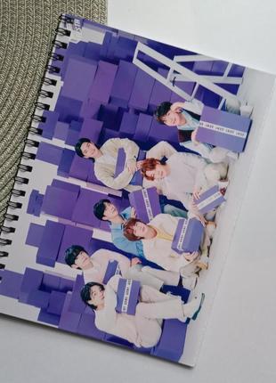 Тетрадь на пружине бтс bts 48 листов клетка 14747