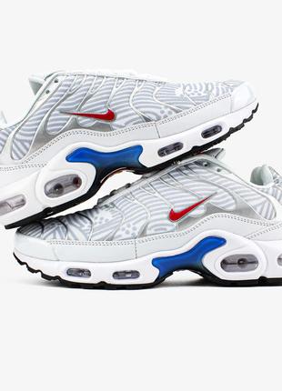 Чоловічі кросівки nike air max plus tn white university red 41-42-43-44-45