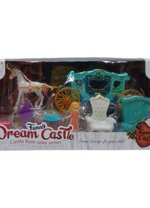 Ігровий набір з каретою "dream castle" (бірюзовий)