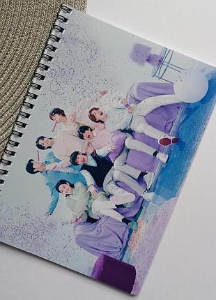 Тетрадь на пружине бтс bts 48 листов лінія 14758