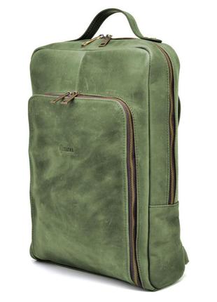 Рюкзак для ноутбука 15 дюймів re-1240-4lx в зеленій шкірі.1 фото