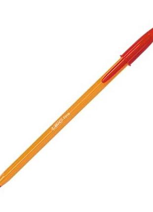 Ручка шариковая bic orange красная 0,35мм