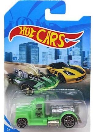 Машинка пластикова "hot cars: тягач" (зелений)