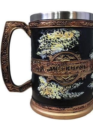 Кружка чашка келих вікінг воїн сатана 3d молот тора нержавіюча сталь