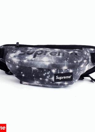 Поясна сумка supreme (космос чорний) сумка на пояс