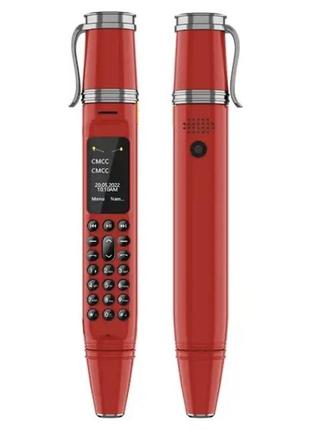 Мини мобильный телефон ручка aiek bm111 2sim красный