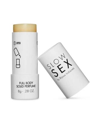 Твердый парфюм slow sex на масляной основе full body solid perfume by bijoux indiscrets аромат кокоса