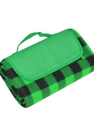 Зелёный коврик для пикника, туристический коврик размером 120х138см водонепроницаемый, двухслойный tm discover
