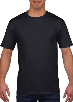 Чорна футболка premium cotton 185, gildan. в наявності кольори та розміри. розм