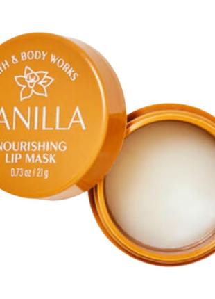 Поживна маска для губ bath&body works vanilla nourishing lip mask