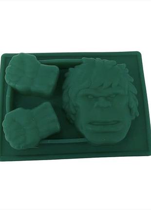 Силіконова форма 3d для випікання, льоду, шоколаду hulk халк