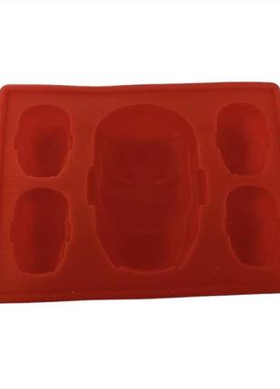 Силиконовая форма 3d для выпечки, льда, шоколада железный человек iron man