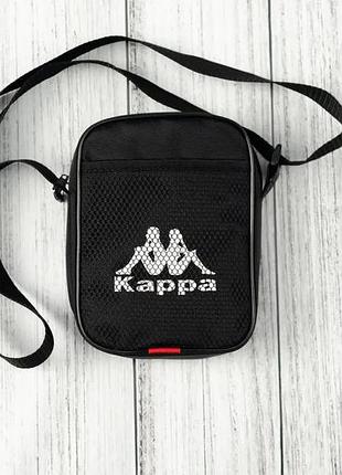 Барсетка  через плече каппа kappa чорна сумка чоловіча спортивна