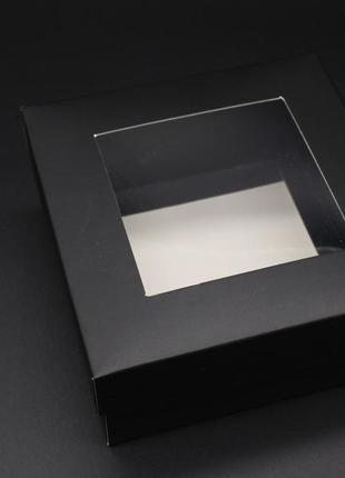 Збірні картонні коробки для подарунків. колір чорний. 13х13х6см3 фото