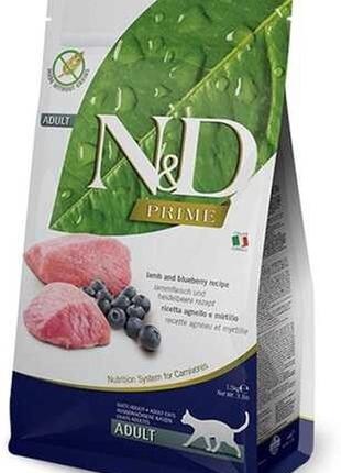 Фарміна кет сух n&d grain free prime lamb & blueberry adult - 1,5 кг