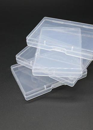 Органайзер пластиковый с откидной крышкой 95х60х14 мм прозрачный
