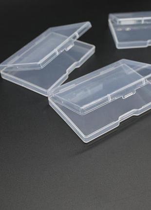 Органайзер пластиковый с откидной крышкой 95х60х14 мм прозрачный