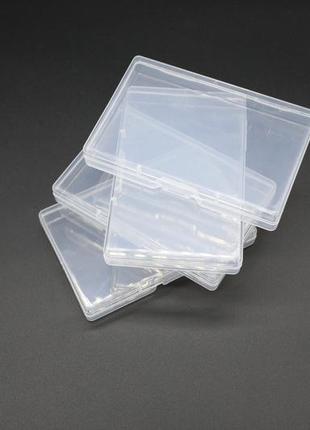 Органайзер пластиковый с откидной крышкой 95х60х14 мм прозрачный