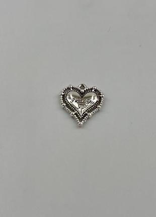 Кулон "серце". колір "античне срібло". 21х20мм4 фото