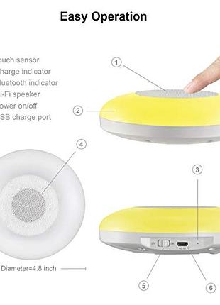 Світильник смарт reд + rgb світло з bluetoooth колонкою