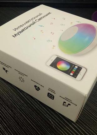 Світильник смарт reд + rgb світло з bluetoooth колонкою