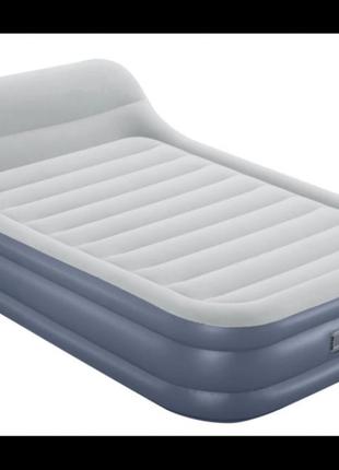 Надувная комфортная велюровая кровать bestway 67923 152х226х84 см, двухспальный.